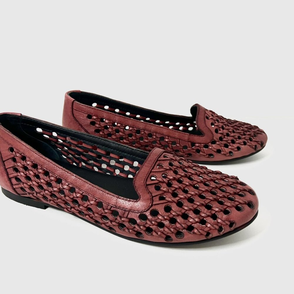 Ada Wine hand weaved ballerina